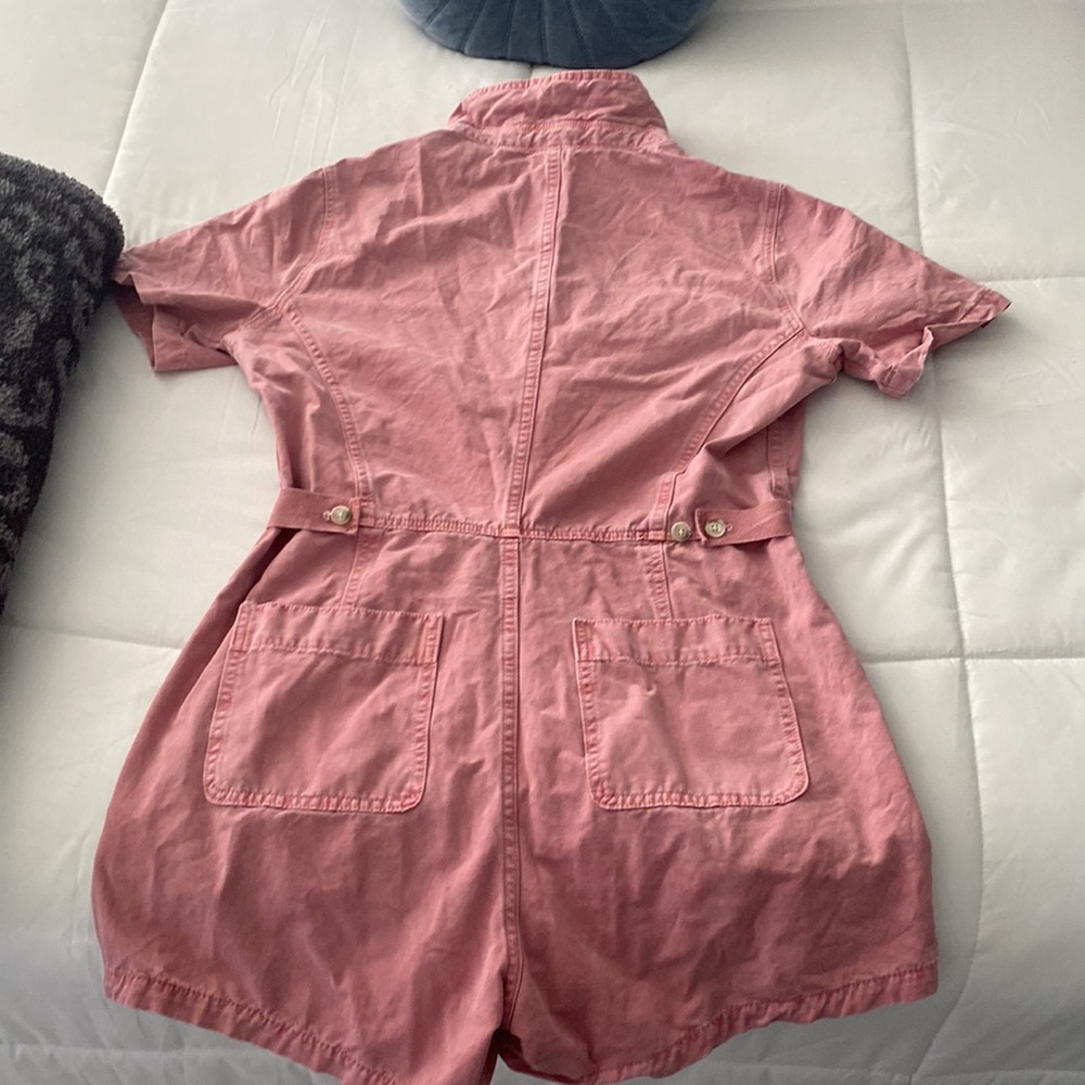 Vici “tough love cotton pocketed utility romper” Color:pink size: medium - Picture 2 of 3